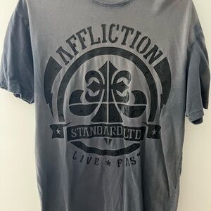 Affliction Men's Charcoal Graphic Tee